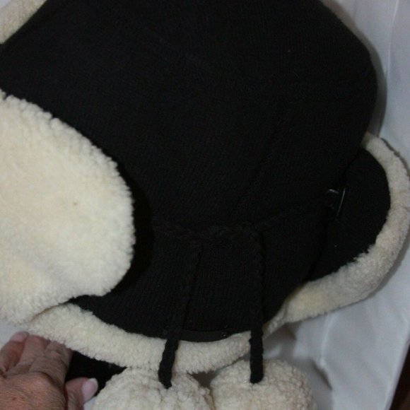 Coach Sheepskin Trapper Hat Black Retail 375.00 - Picture 5 of 8